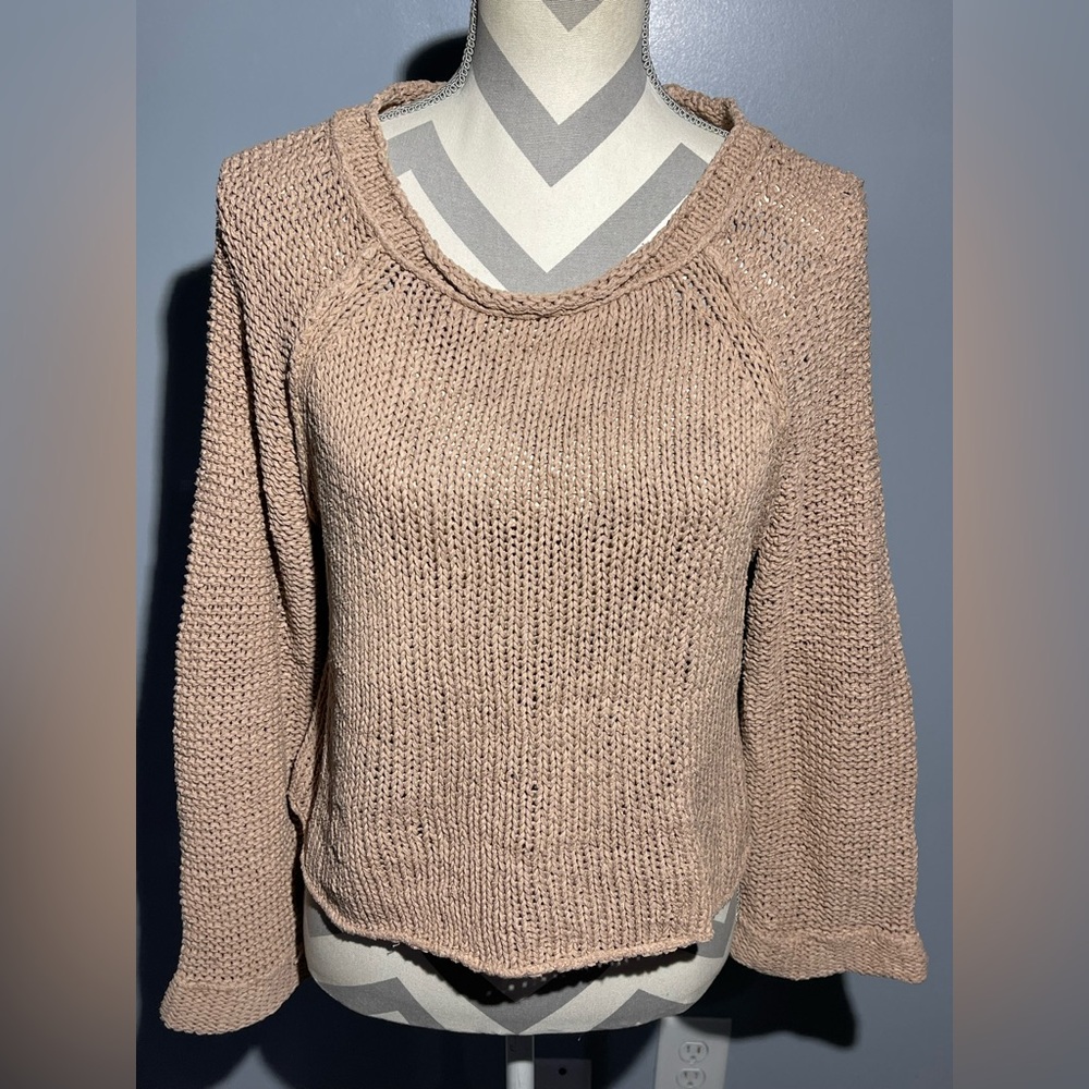 Free People Women's Beige Knit Sweater
